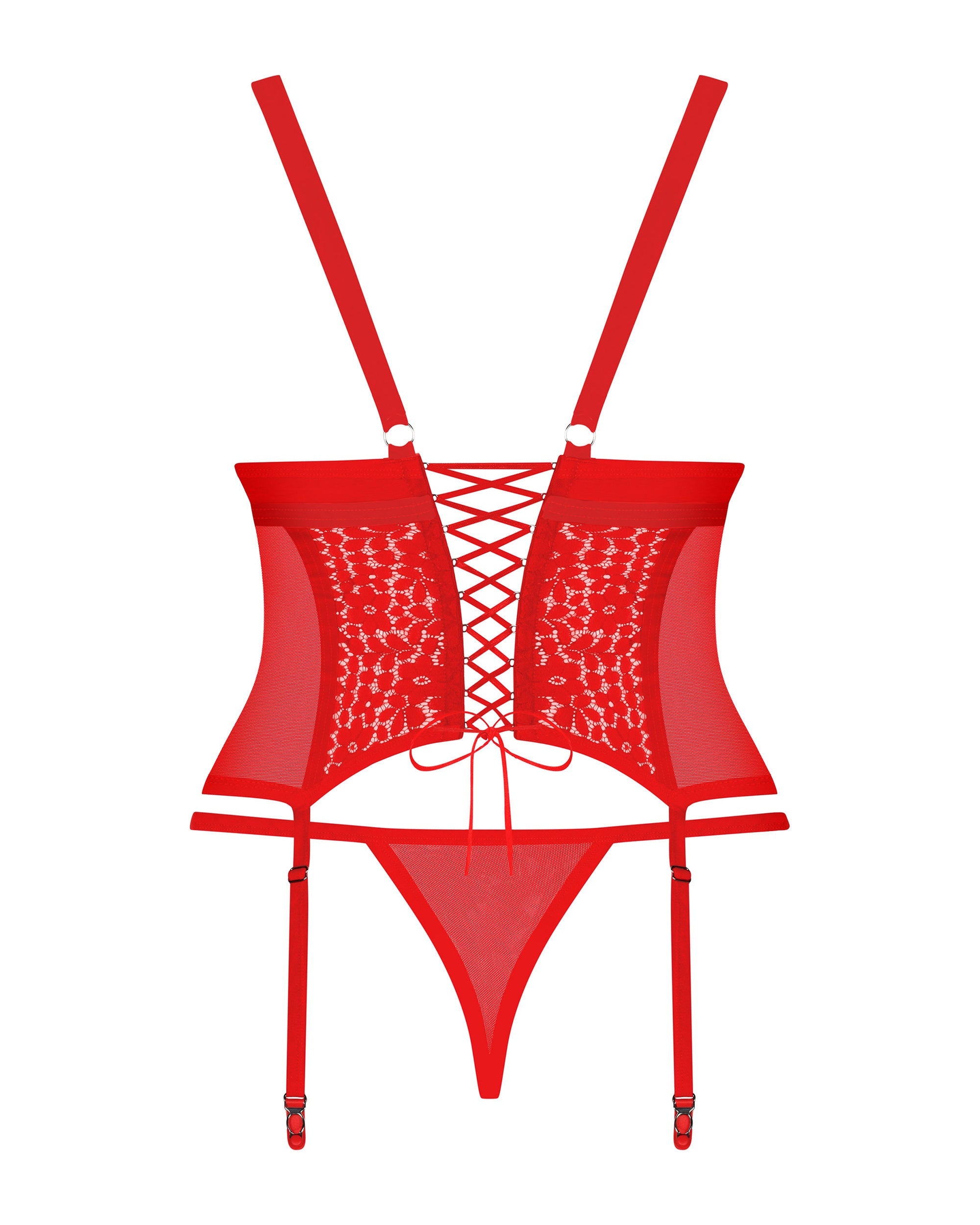 Corsetto in pizzo con perizoma abbinato | blossmina