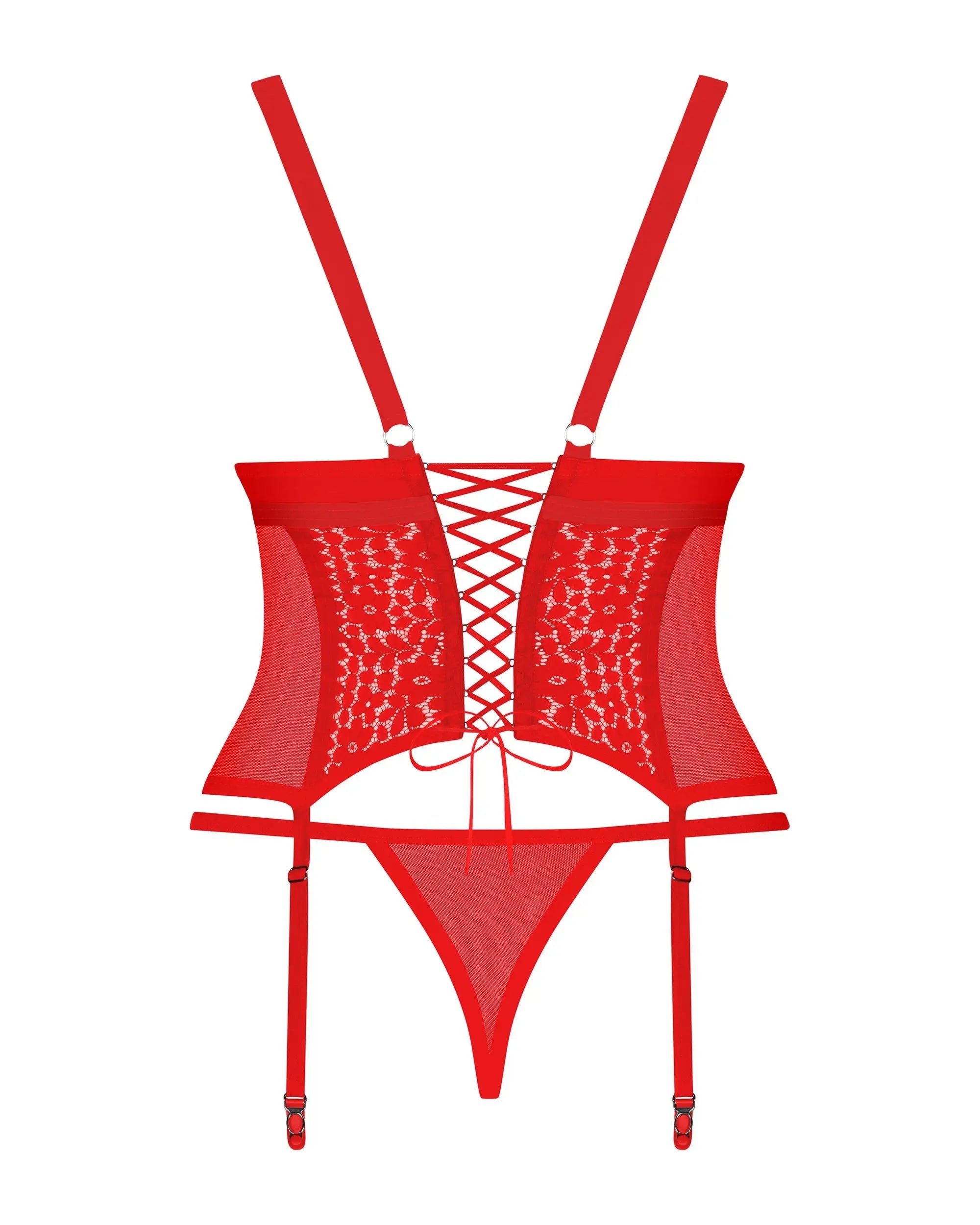 Corsetto in pizzo con perizoma abbinato | blossmina