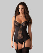 Corsetto sensuale con pizzo e microfibra | heartina