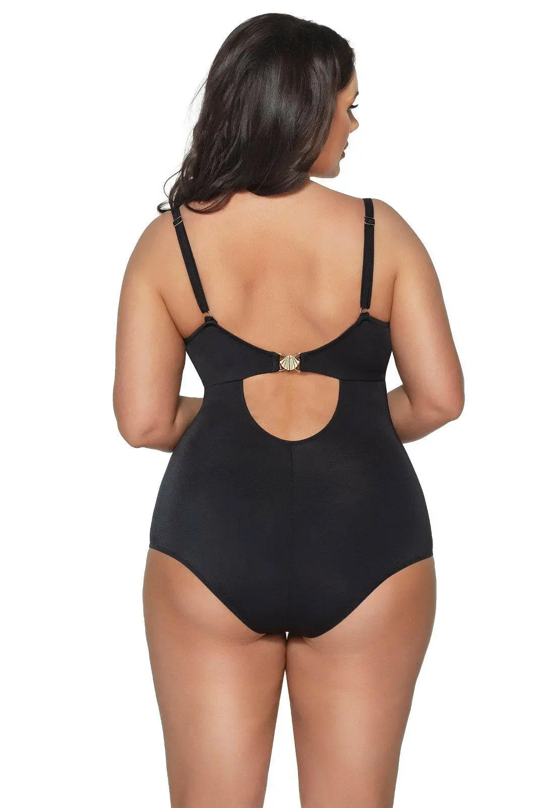 Costume da bagno intero con coppe preformate - nero