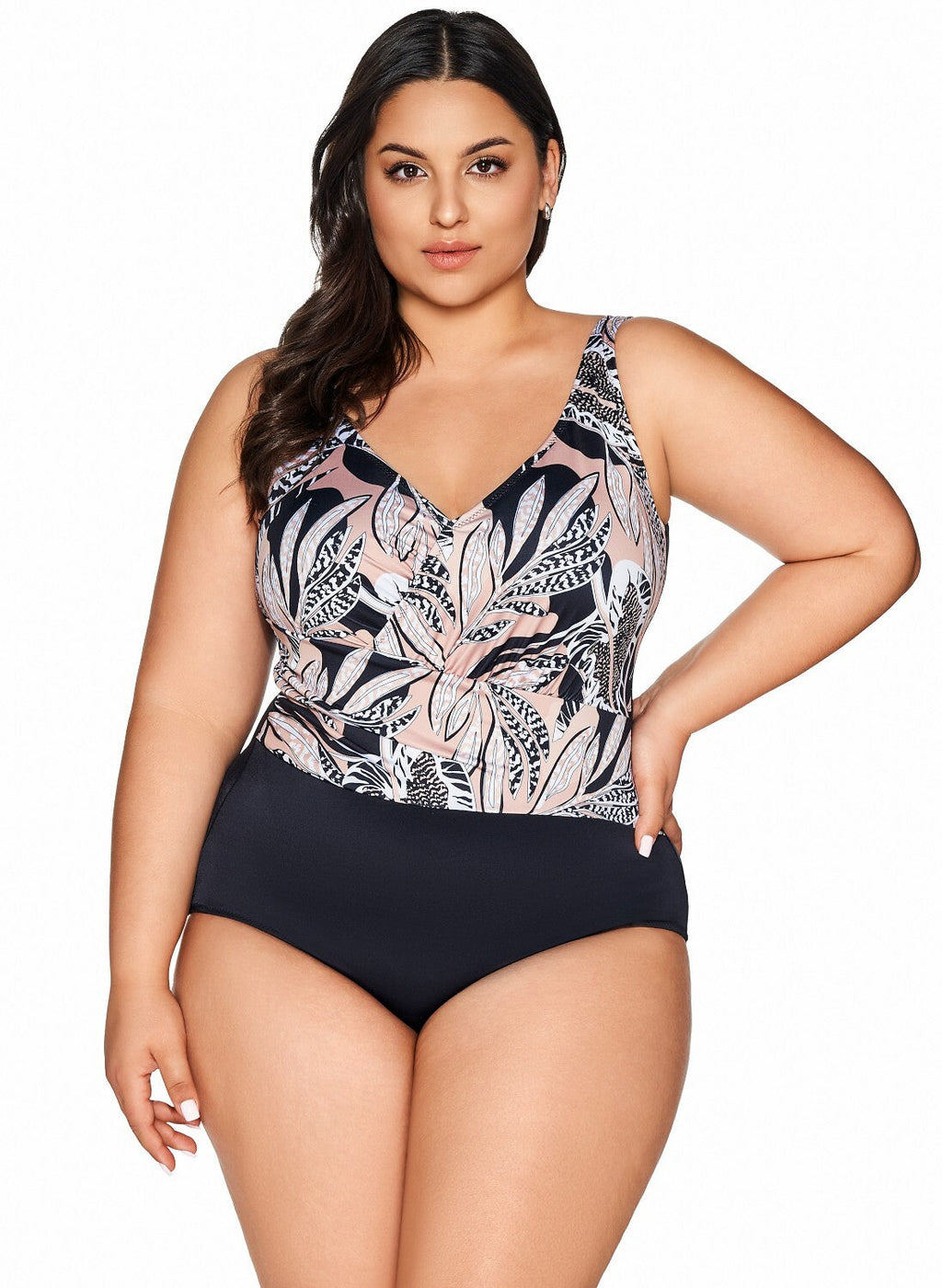 Costume intero in coppe differenziante - latte