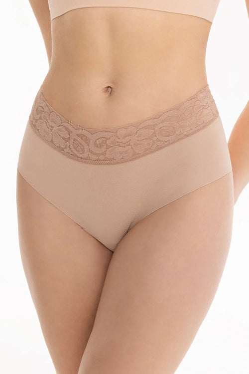 (cotton mood) slip brasiliano da donna a vita alta