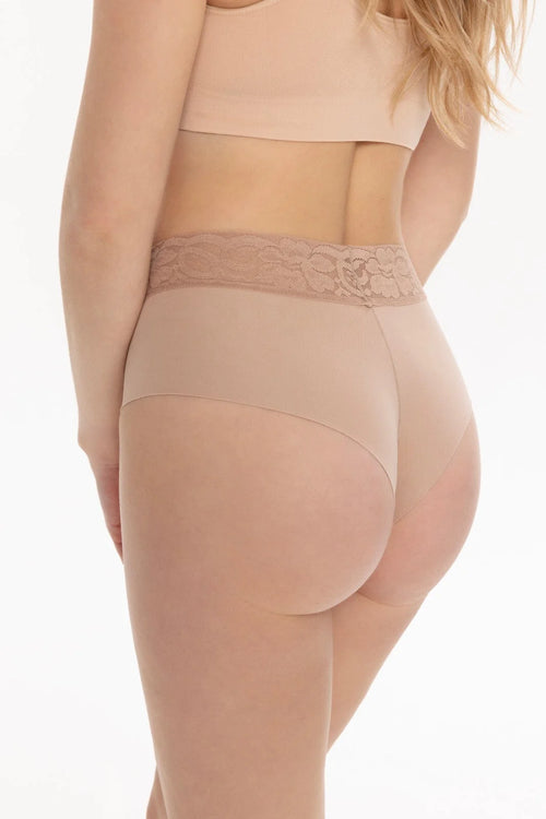 (cotton mood) slip brasiliano da donna a vita alta