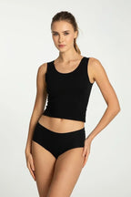 Cotton mood | slip midi da donna in cotone senza cuciture