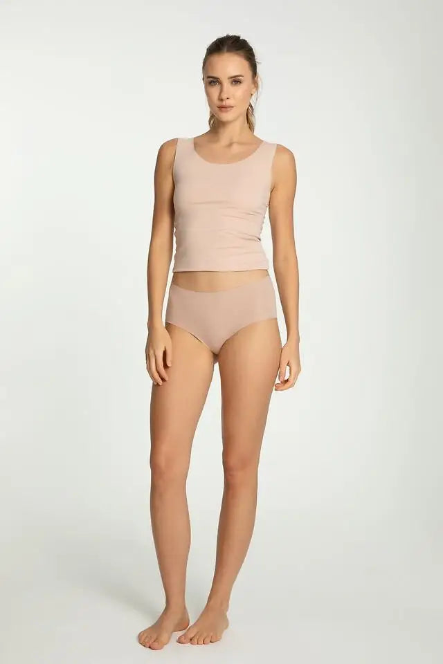 Cotton mood | slip midi da donna in cotone senza cuciture