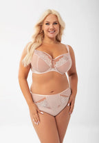 Daniela | slip donna in microfibra con dettagli ricamati