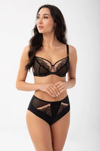 Daniela | slip donna in microfibra con dettagli ricamati