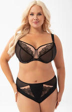Daniela | slip donna in microfibra con dettagli ricamati