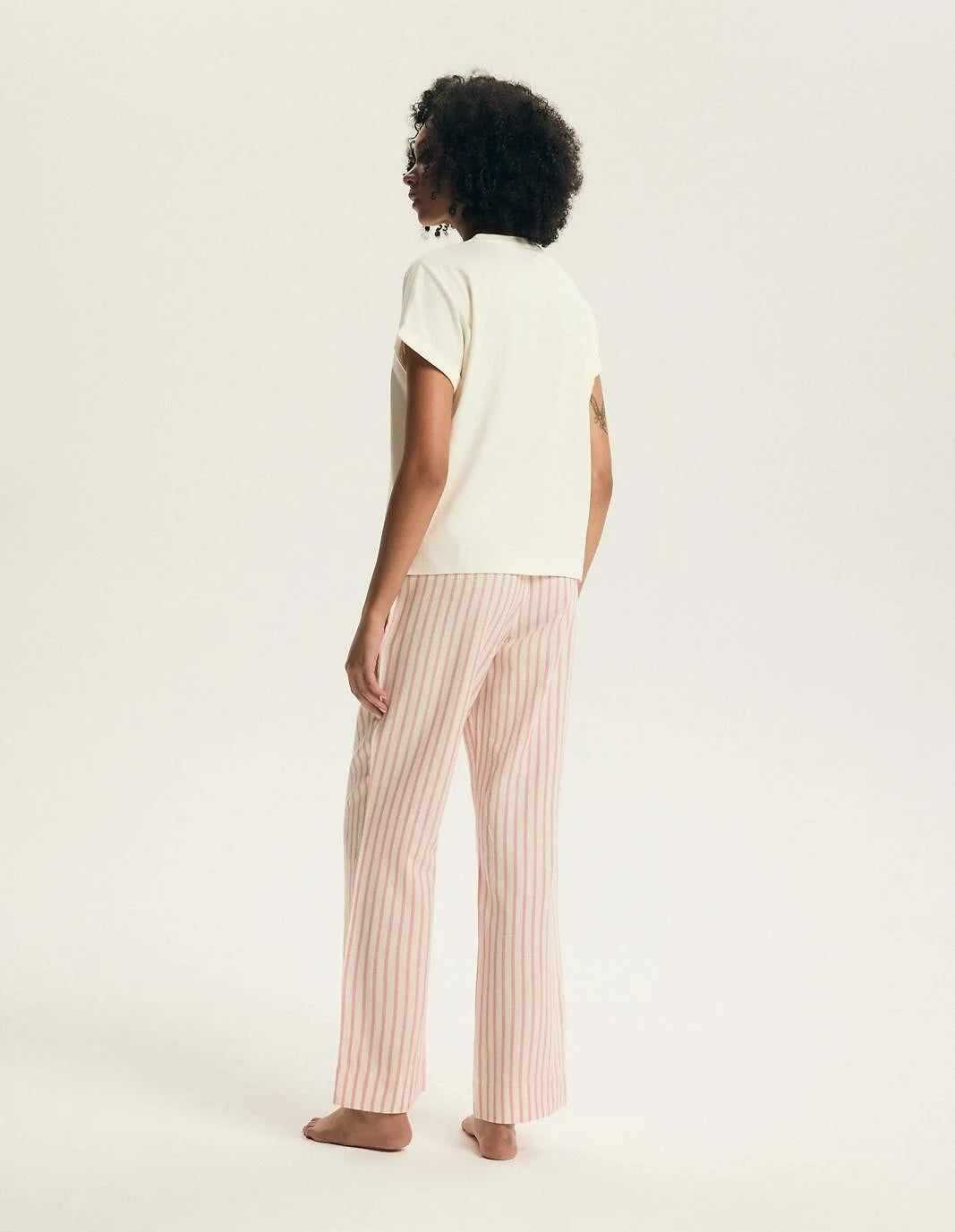 Darlan | pigiama donna in cotone con pantaloni a righe