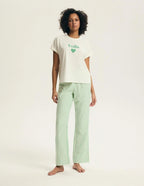 Darlan | pigiama donna in cotone con pantaloni a righe