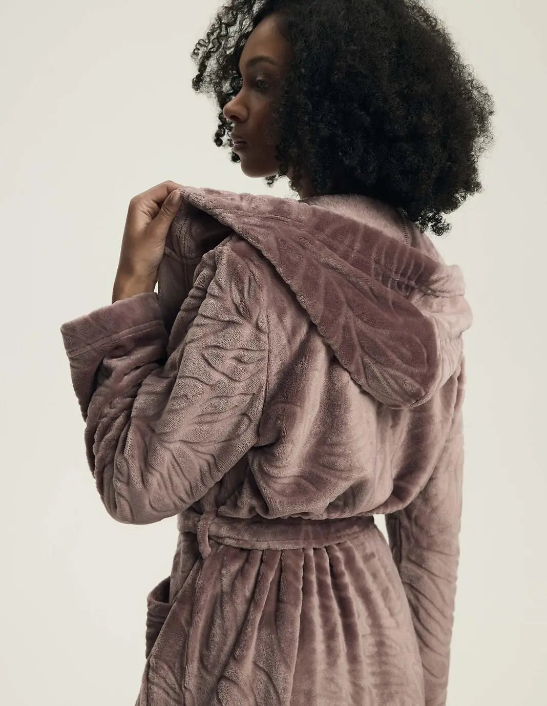 Daryl | vestaglia da camera donna con cappuccio in tessuto