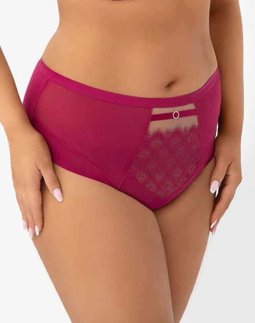 (dayana) slip donna a vita alta - tulle elastico pizzo