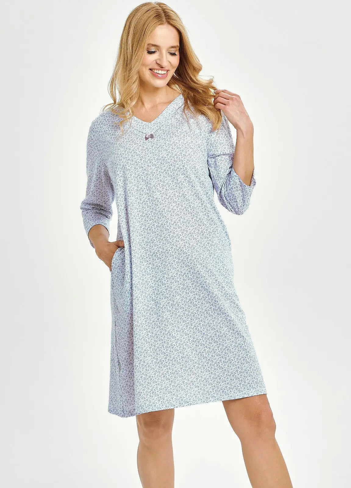 Debora | camicia da notte a manica lunga in cotone