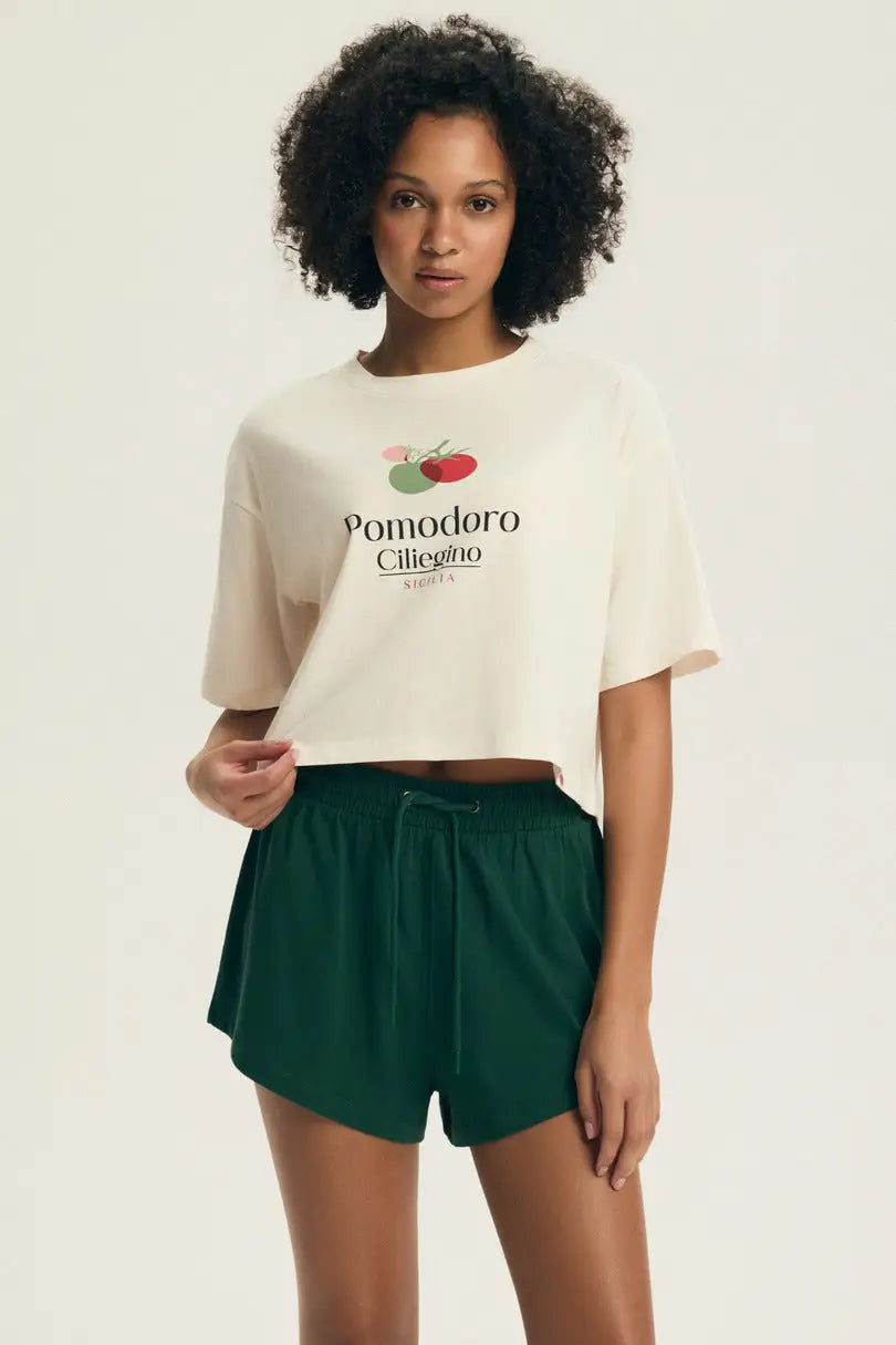 Dessie | pigiama da donna in cotone 100% | pomodoro