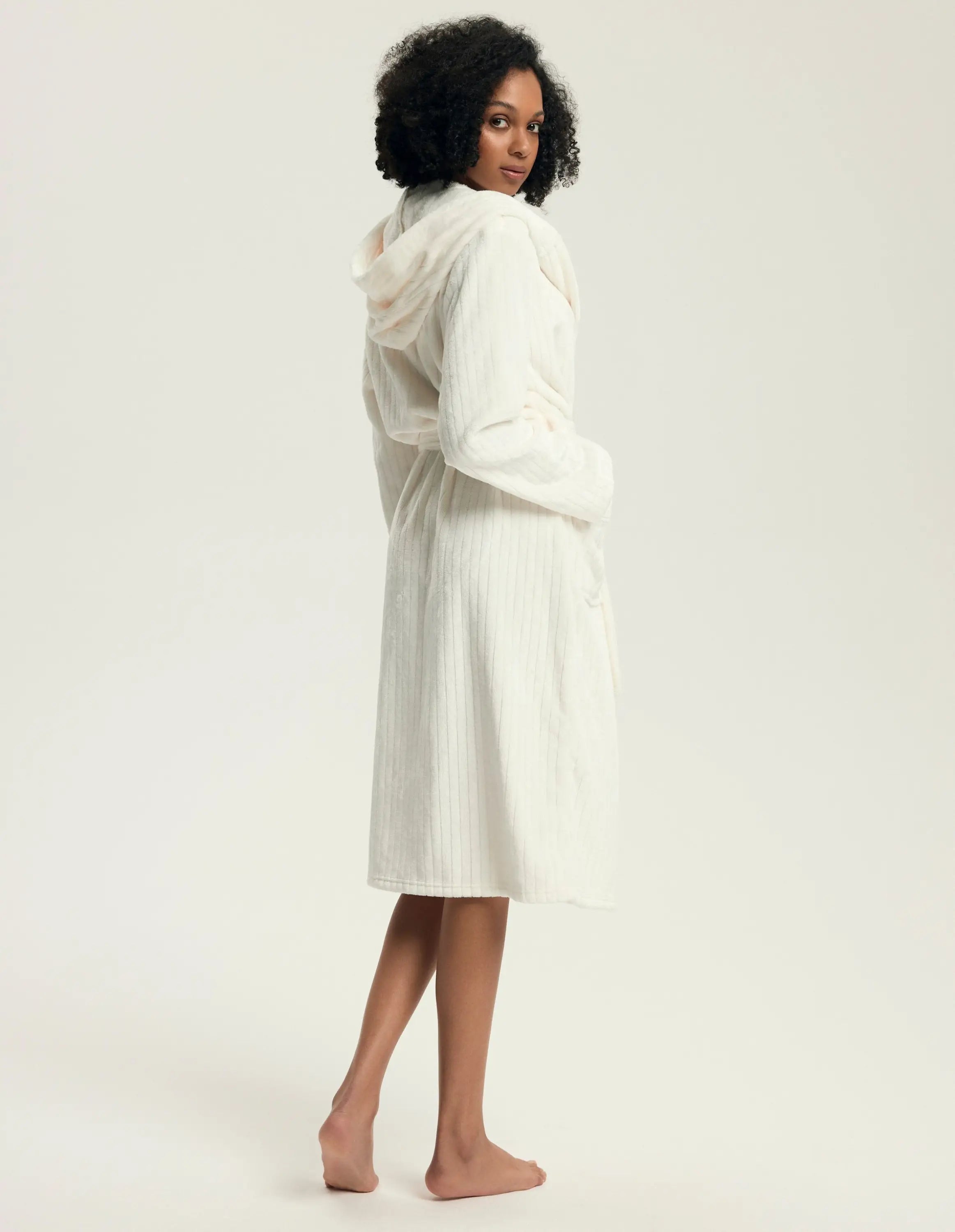 Dionne | vestaglia da camera donna con cappuccio in tessuto