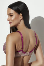 Divine - 2271 - reggiseno soft in rete con ricamo - coppe
