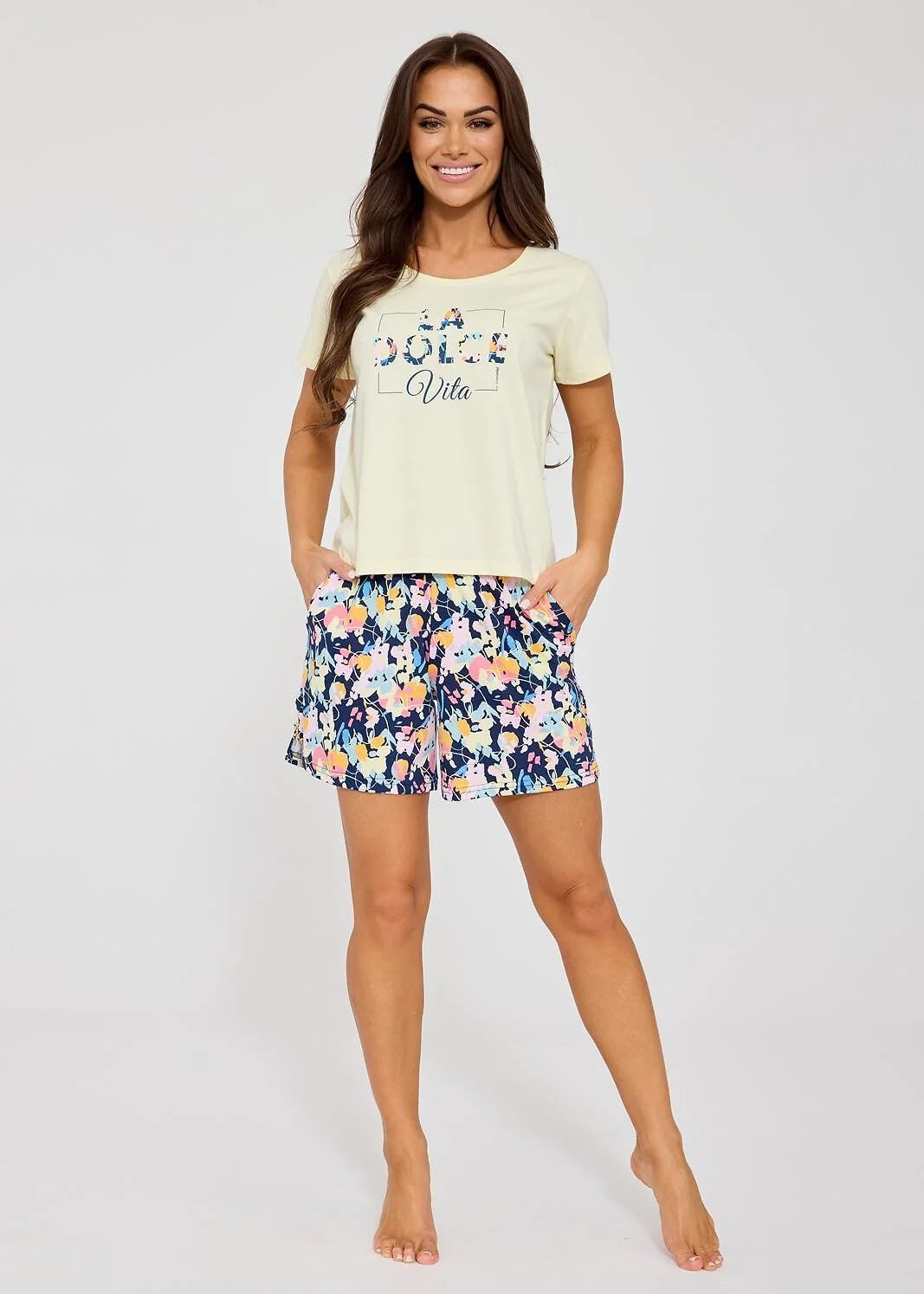 Dolce vita | pigiama donna in cotone morbido – t-shirt