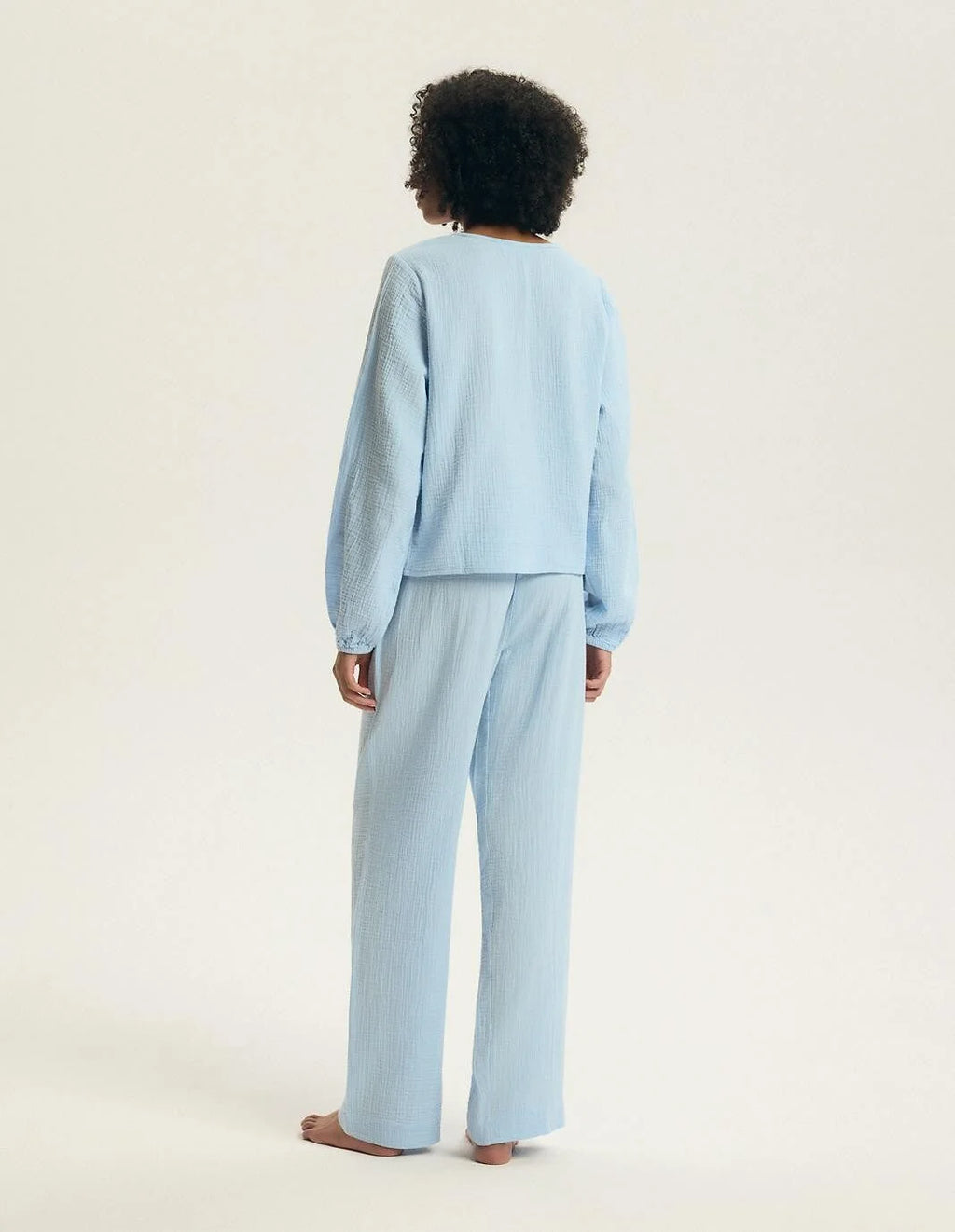 (eleni) pigiama donna in puro cotone mussola – leggerezza