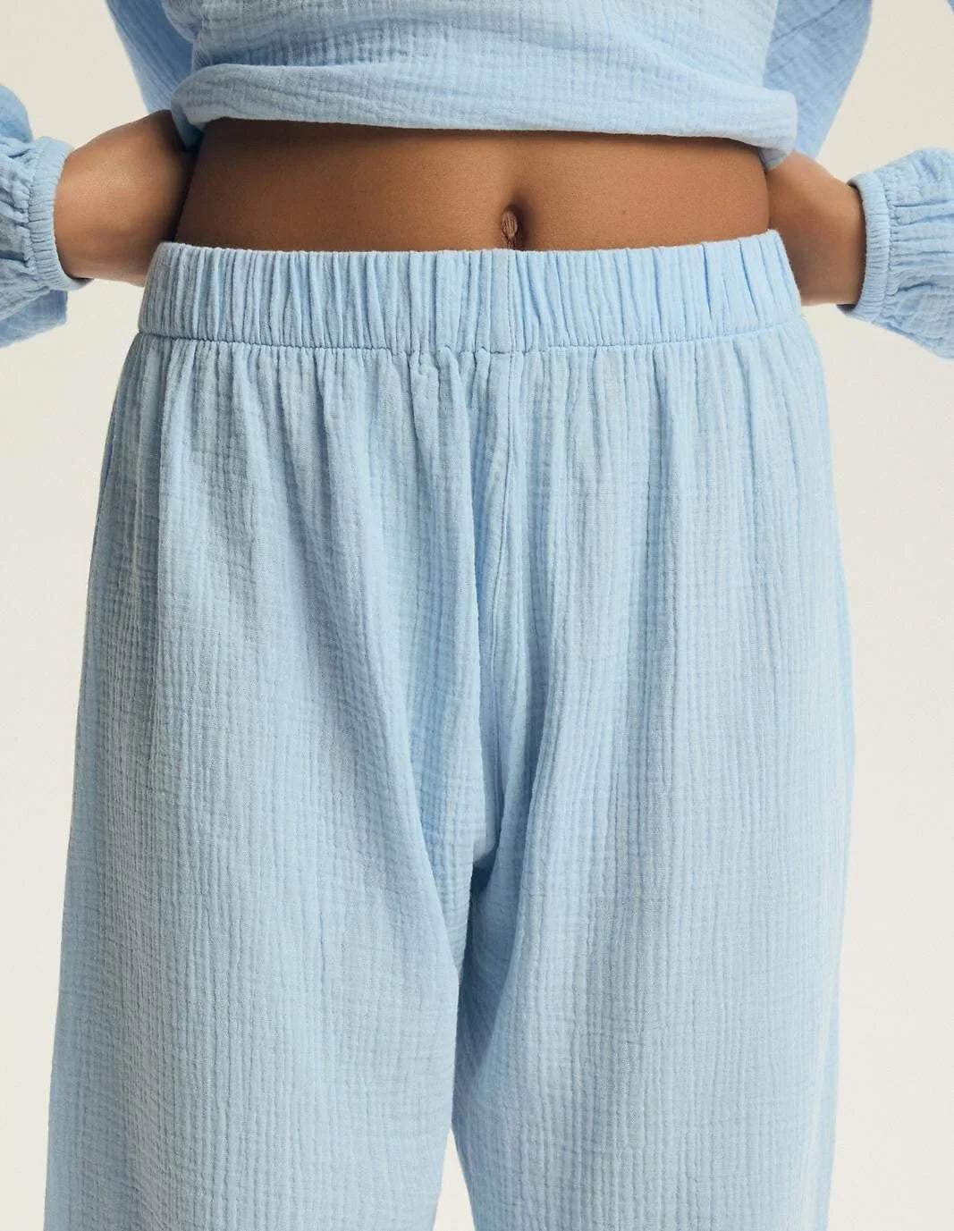 (eleni) pigiama donna in puro cotone mussola – leggerezza