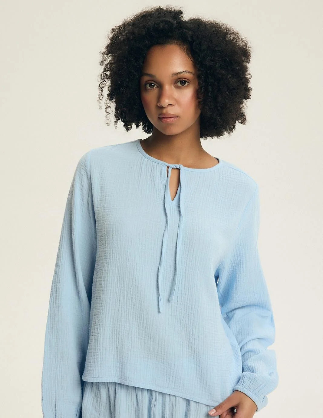 (eleni) pigiama donna in puro cotone mussola – leggerezza