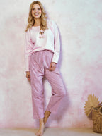 Elisa | pigiama donna in cotone con pantaloni a quadretti