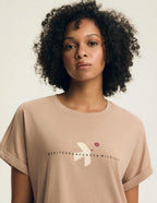 Eluna | camicia da notte in cotone con stampa gabbiano