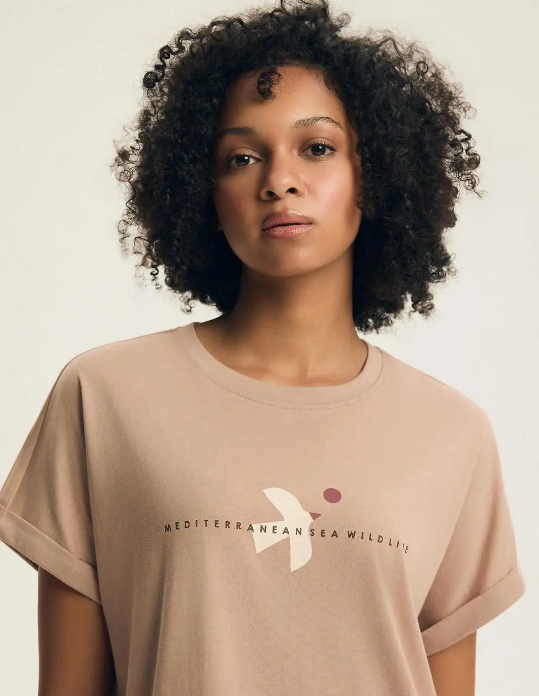 Eluna | camicia da notte in cotone con stampa gabbiano