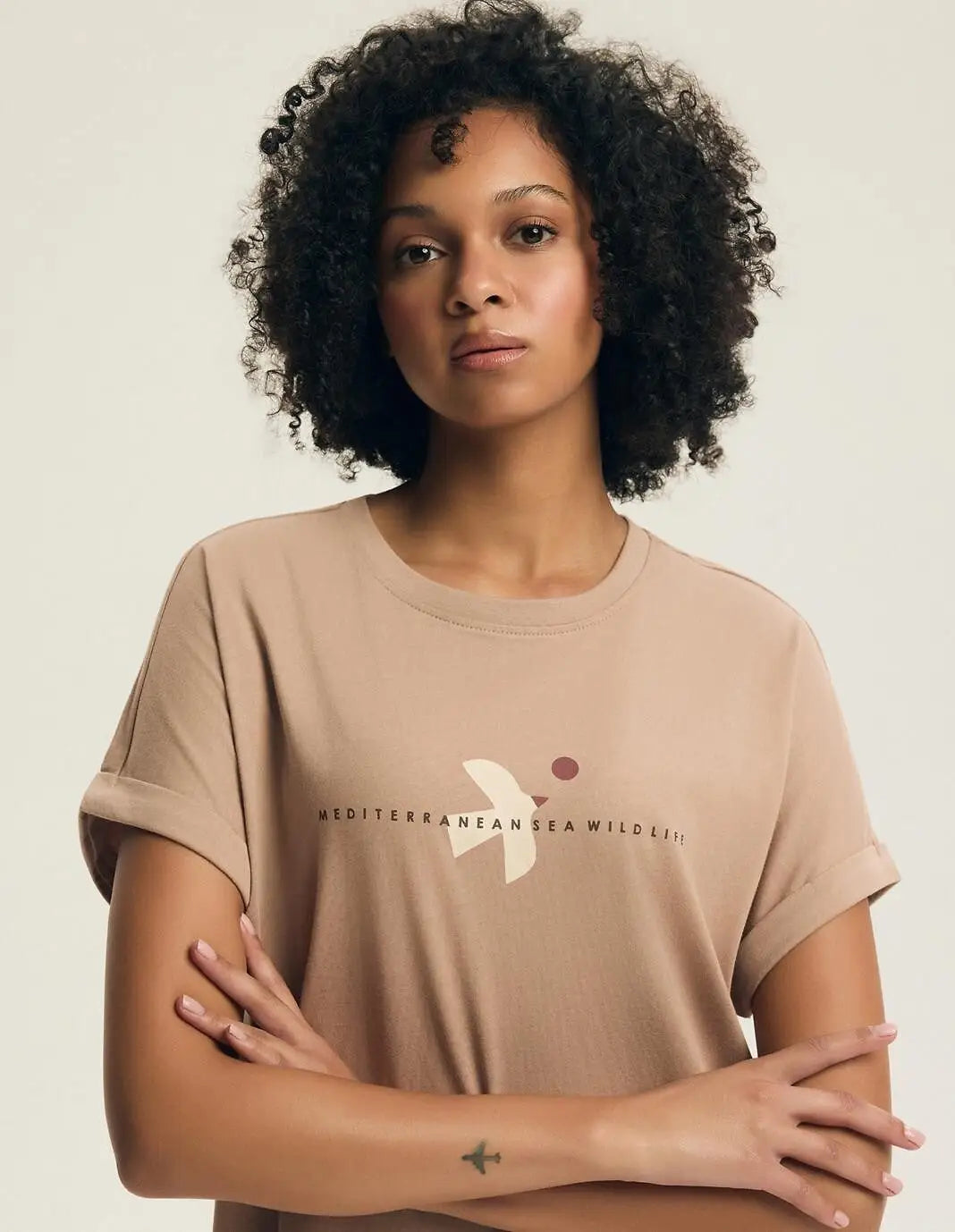 Eluna | camicia da notte in cotone con stampa gabbiano