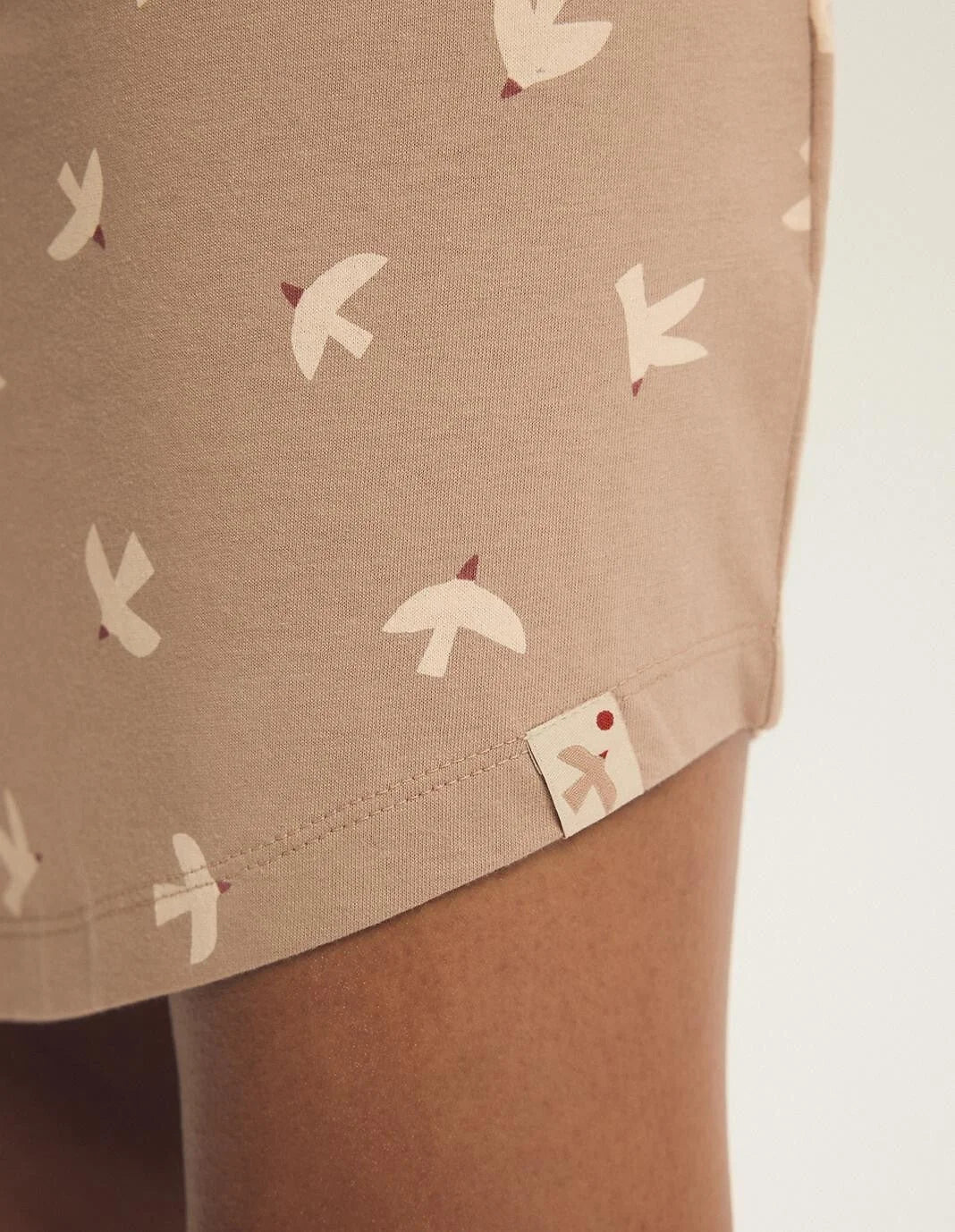 Eluna | camicia da notte in cotone con stampa marine gull