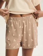 Eluna | pigiama estivo donna in cotone con shorts e stampa