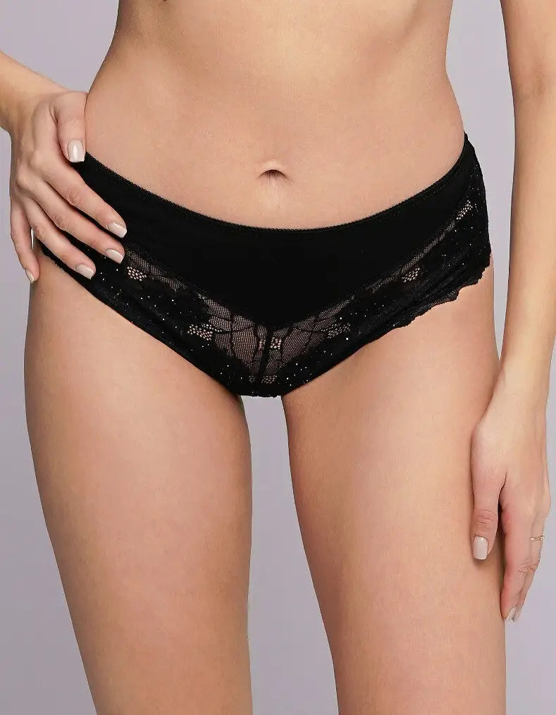 Enia | slip brasiliani in microfibra e pizzo glitter