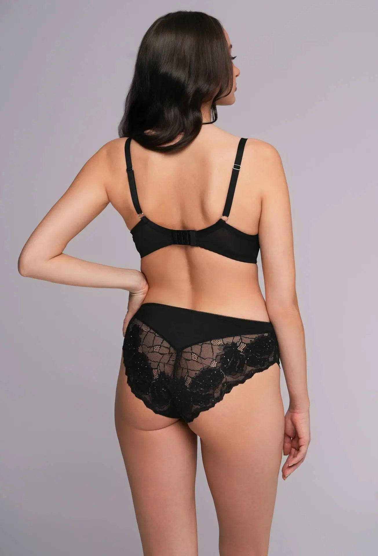 Enia | slip classici in microfibra e pizzo glitter