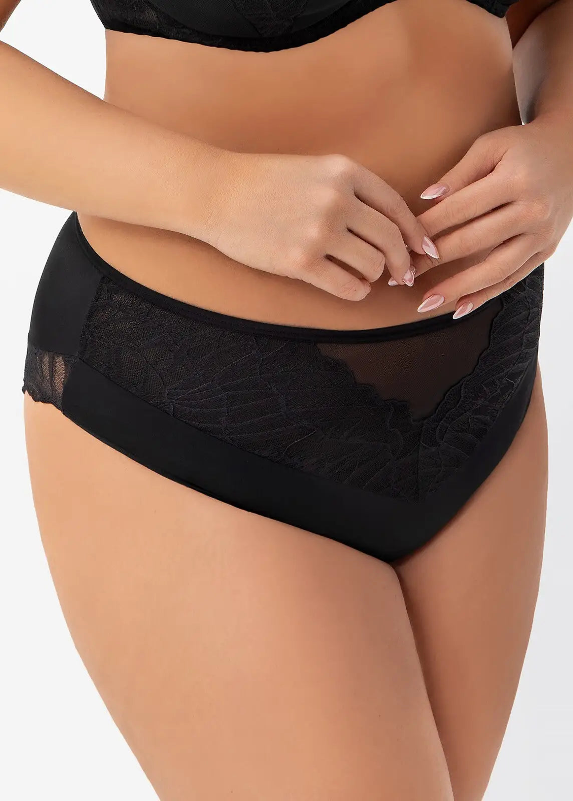 Erato | slip donna coprenti in microfibra tulle e pizzo