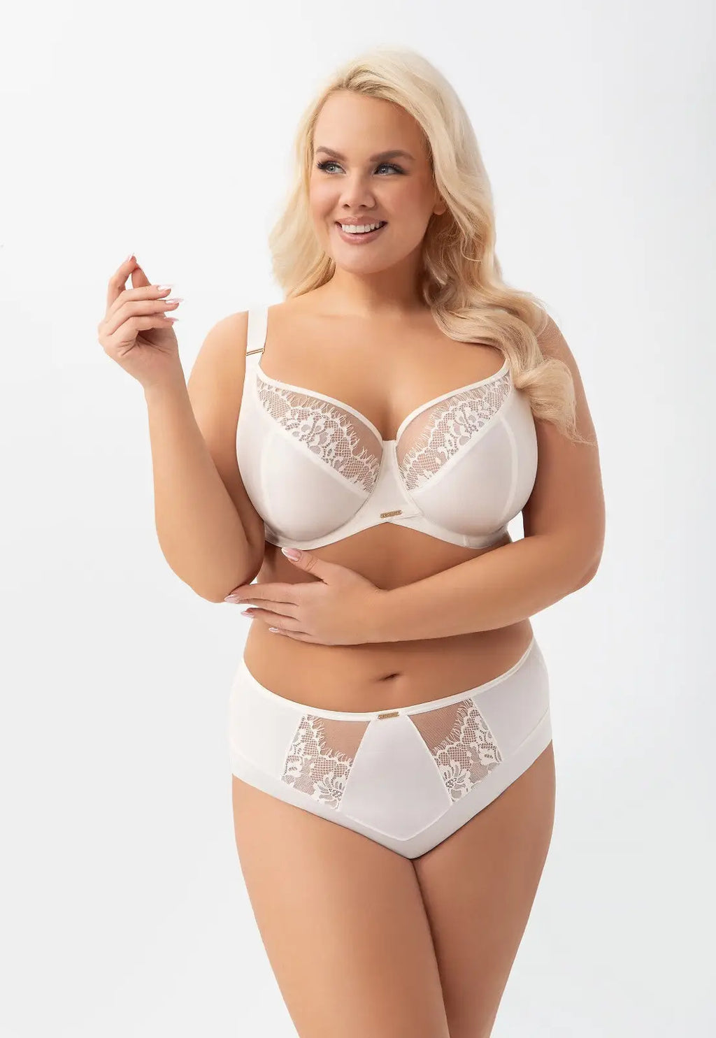 Evia | reggiseno soft in tulle e pizzo - ecru