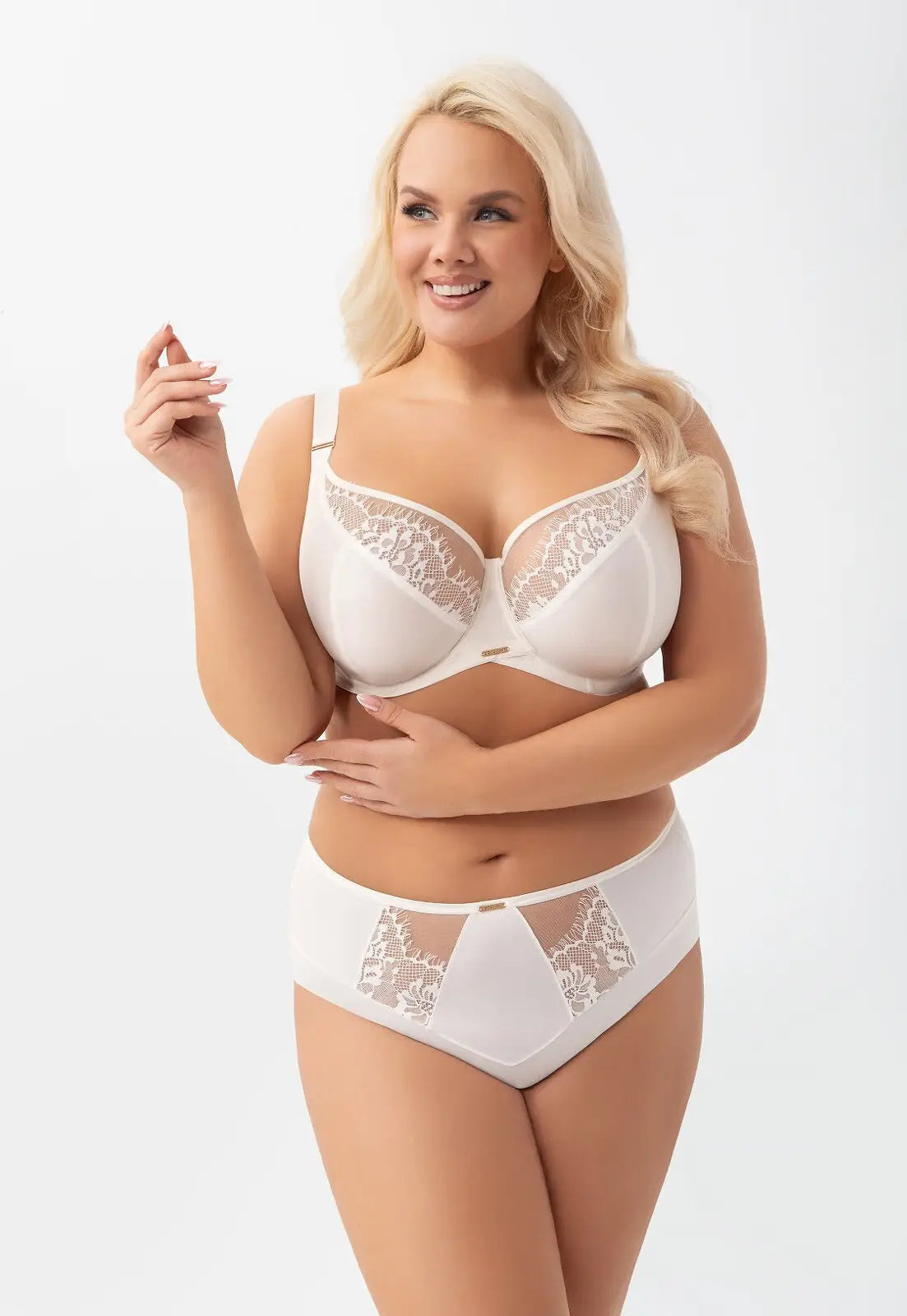 Evia | reggiseno soft in tulle e pizzo - ecru