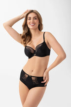 Evia | reggiseno soft in tulle e pizzo - nero
