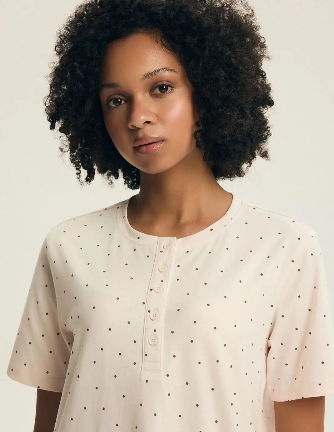 Evika | camicia da notte in cotone con stampa fragole