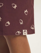 Evika | camicia da notte in cotone con stampa fragole
