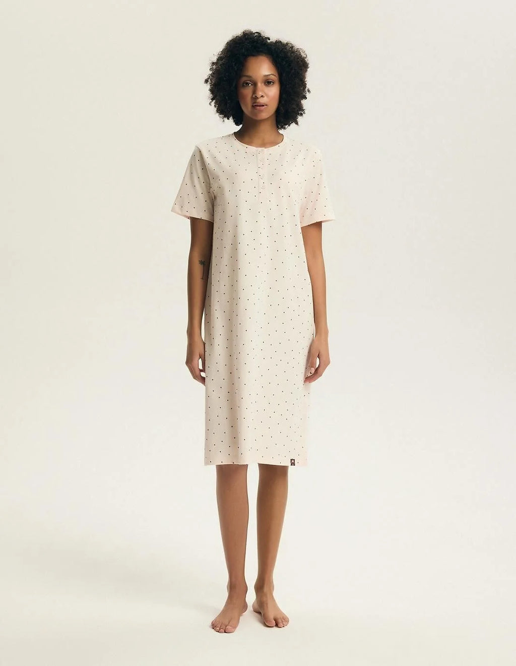 Evika | camicia da notte in cotone con stampa fragole