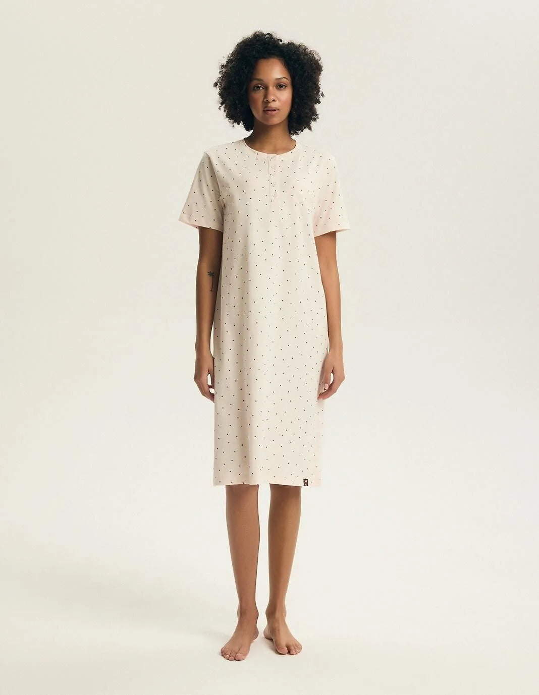 Evika | camicia da notte in cotone con stampa fragole