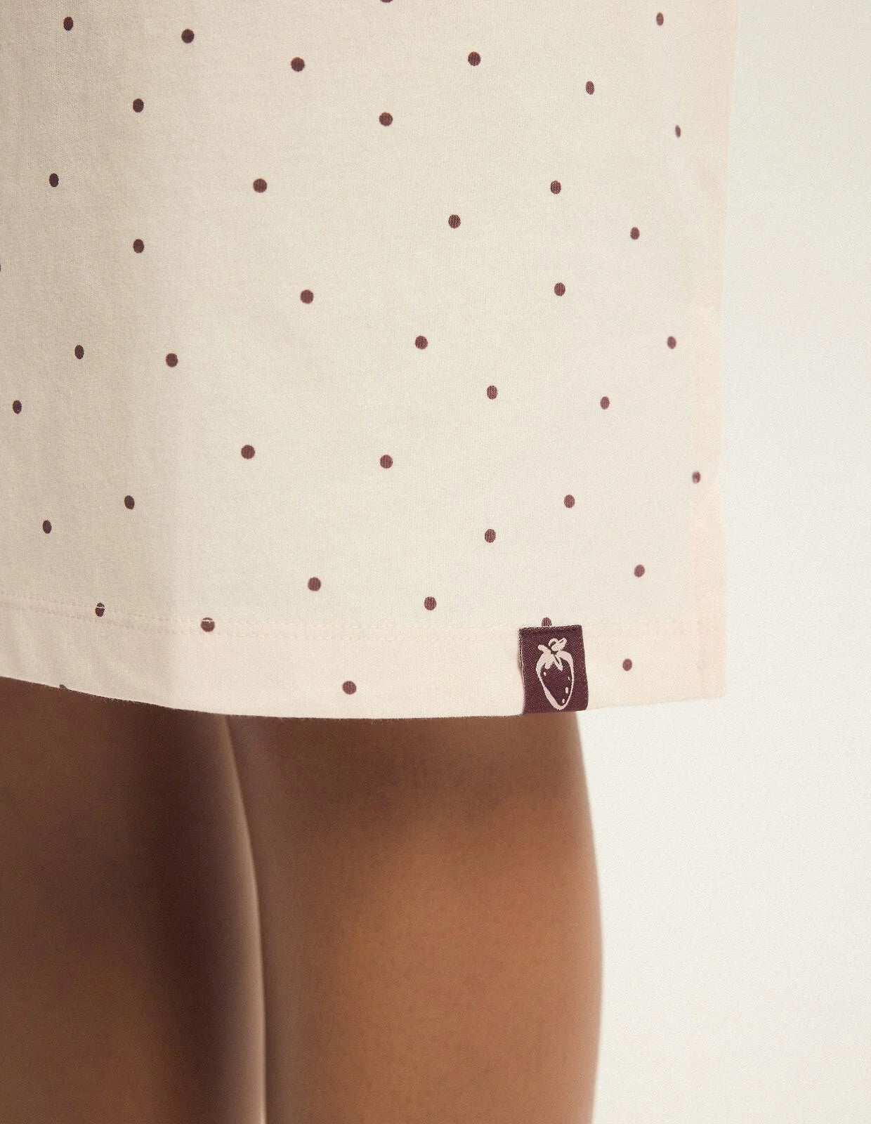 Evika - camicia da notte donna in cotone con stampa fragole