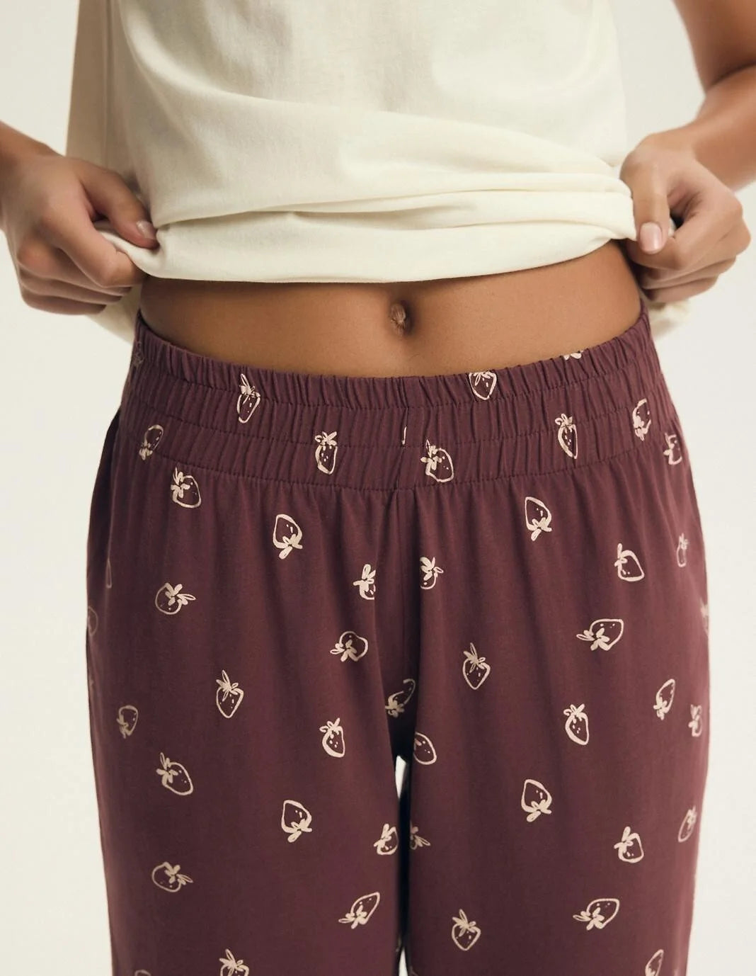 Evika | pigiama donna in cotone con pantaloni 3/4 e stampa