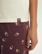 Evika | pigiama donna in cotone con pantaloni 3/4 e stampa