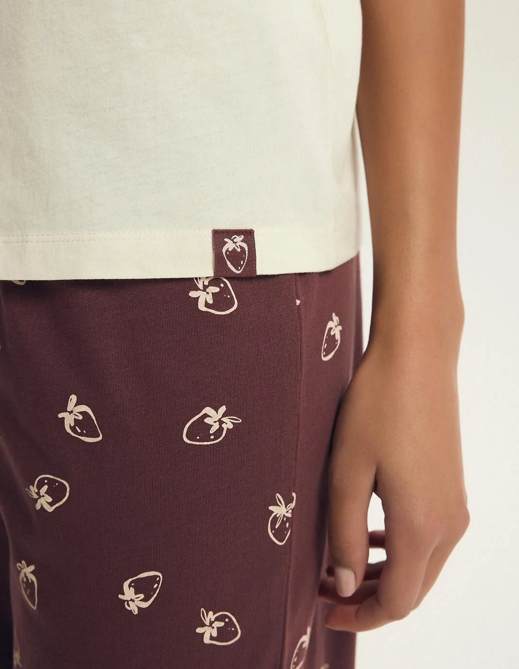 Evika | pigiama donna in cotone con pantaloni 3/4 e stampa