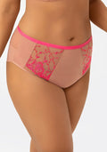 F014 - nadine - slip a vita alta in tulle e ricamo