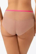 F014 - nadine - slip a vita alta in tulle e ricamo