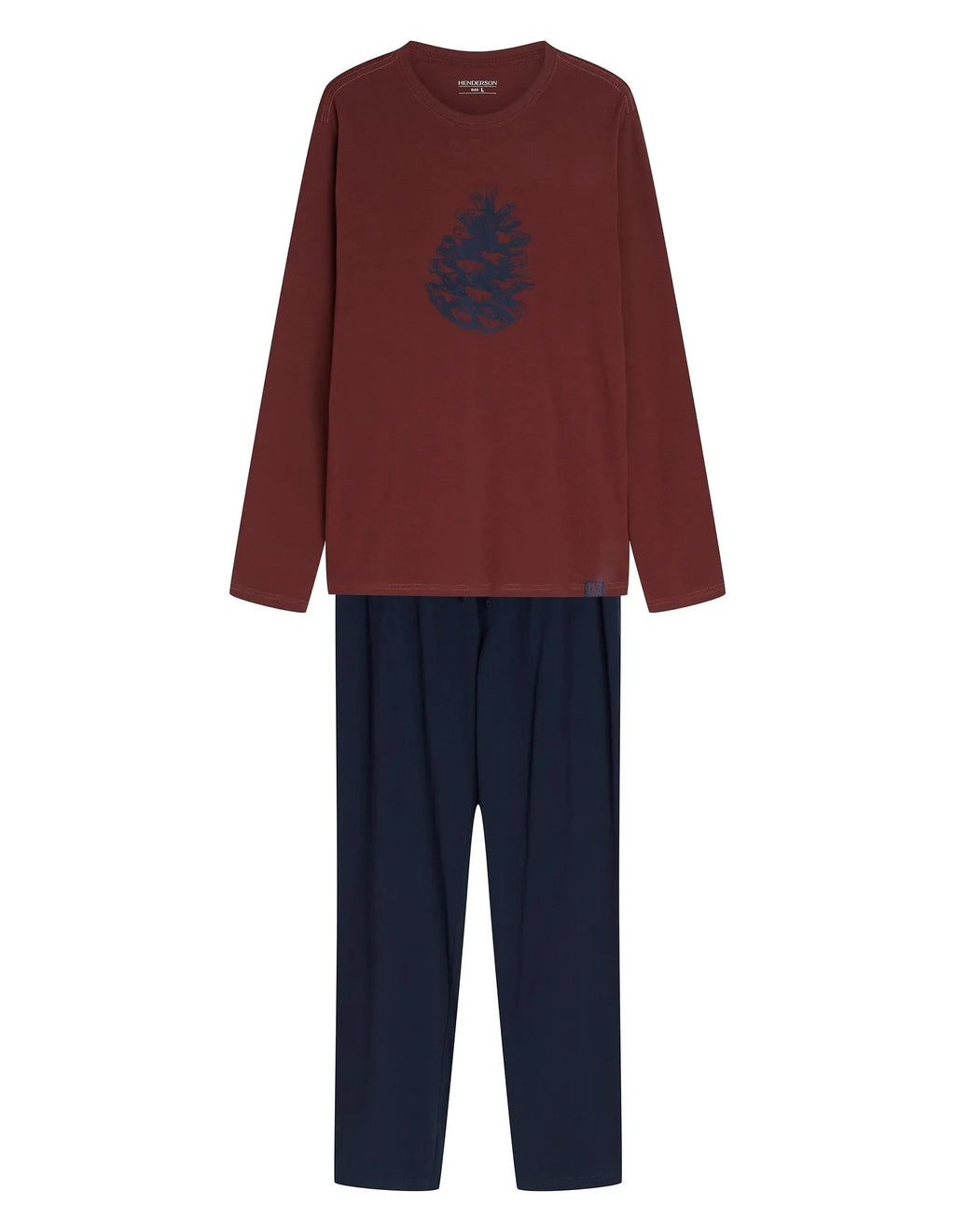 Fall - 45494 - pigiama lungo da uomo in puro cotone