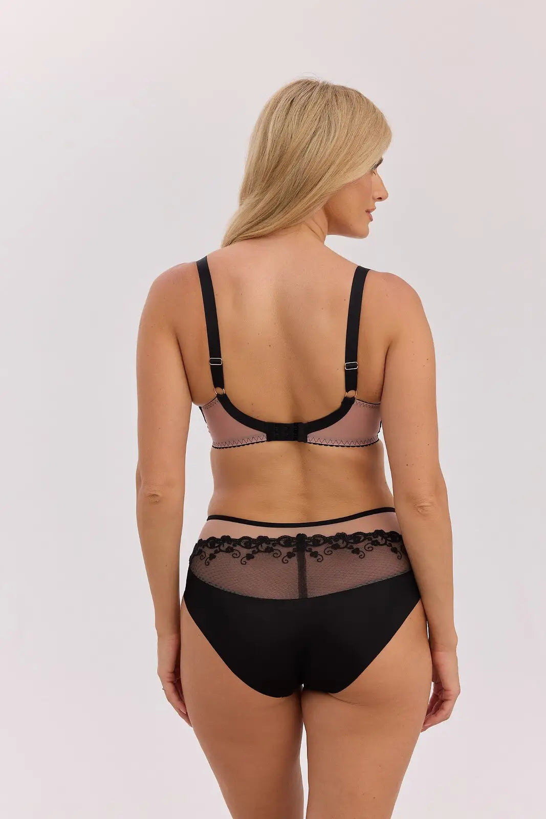 Fatma | slip donna in microfibra e tulle ricamato