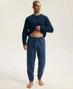 Fin - 45499 - pigiama lungo da uomo in puro cotone