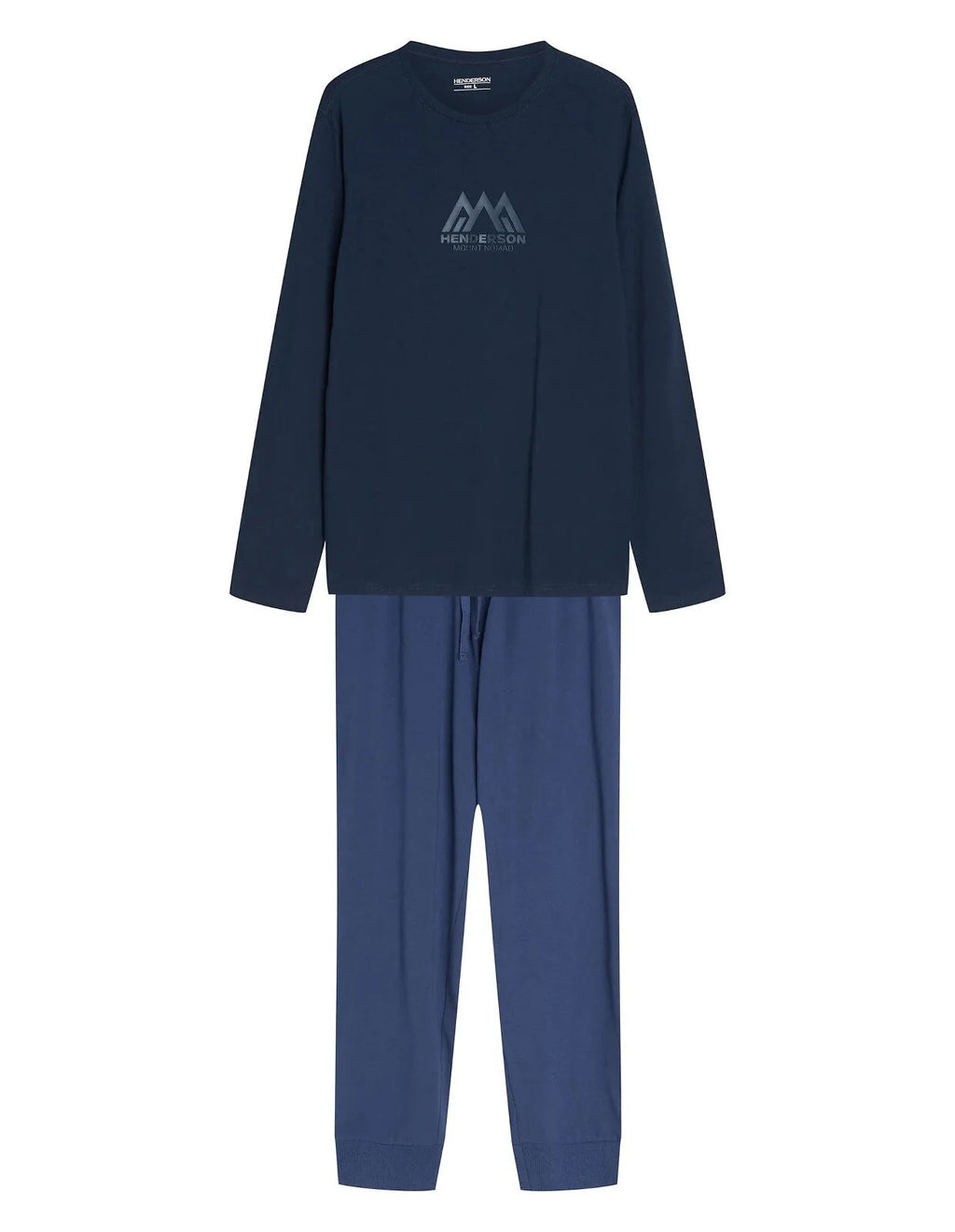 Fin - 45499 - pigiama lungo da uomo in puro cotone